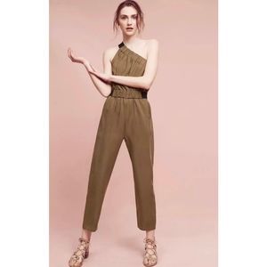 Anthropologie Maeve Verano Jumpsuit Olive Green Size 8